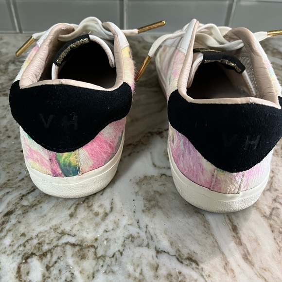 Vintage Havana Rory Tie Dye Leather Calf Hair Sneakers SZ 7 - Picture 5 of 8